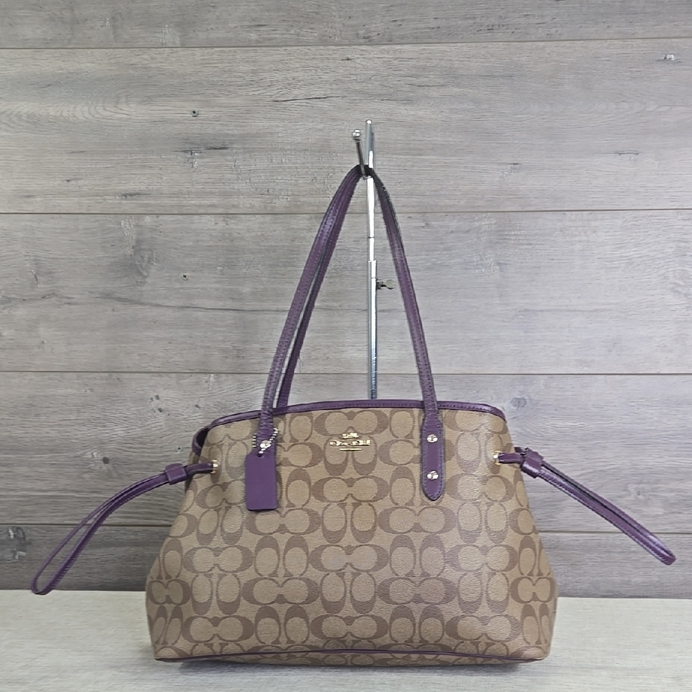 Coach Brown and Purple Shoulder Bag